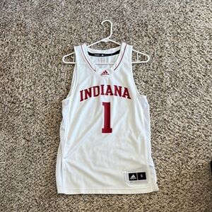 Adidas White and Red Indiana Jersey